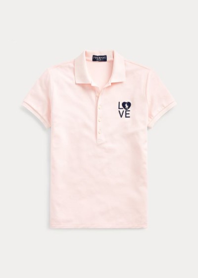 Women's Ralph Lauren Pink Pony Polo Shirts | 957234TOB